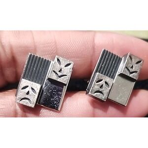 Anson Smile Now Cry Later Vintage Silvertone‎ Cuff links